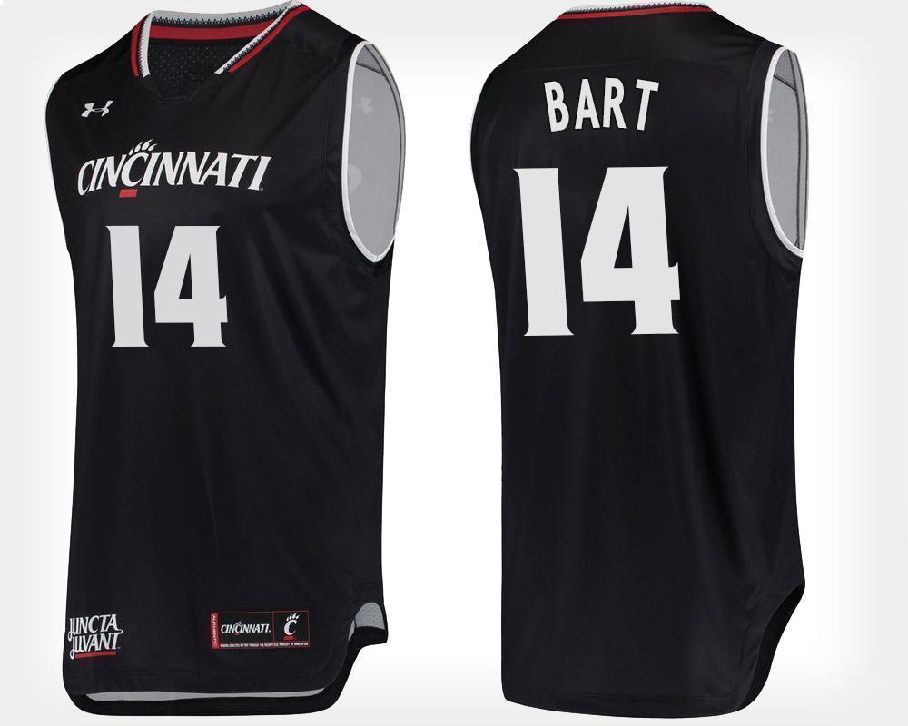 Jackson Bart Cincinnati Bearcats Basketball Jersey-Black