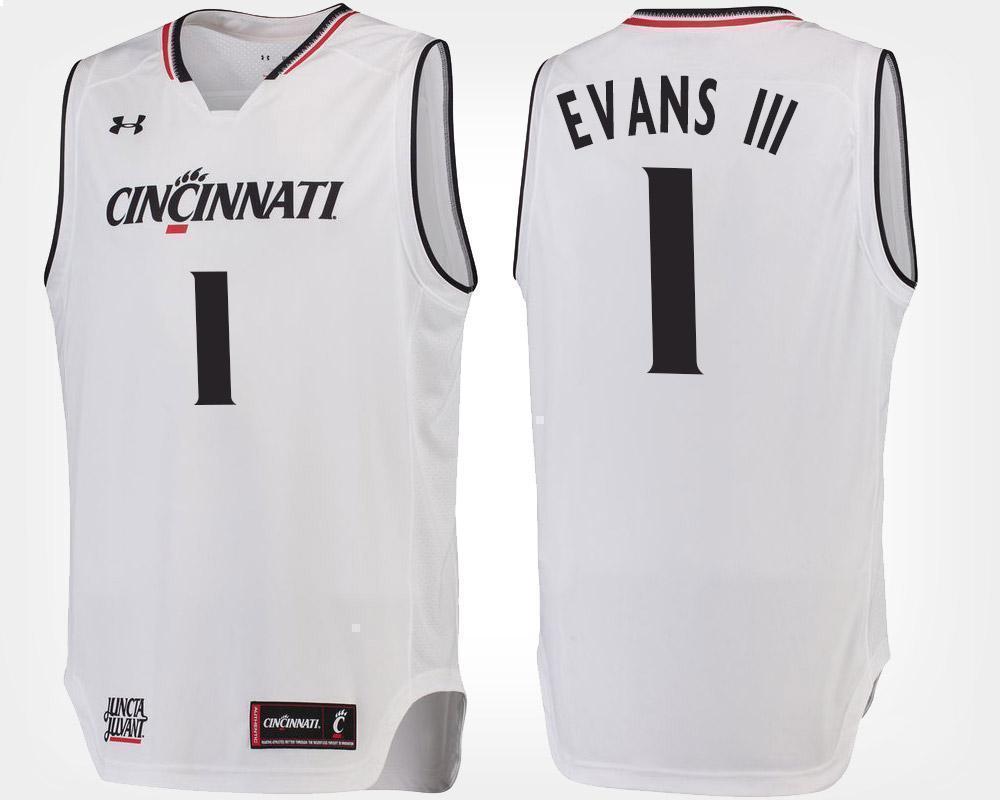 Jacob Evans III Cincinnati Bearcats Basketball Jersey-White