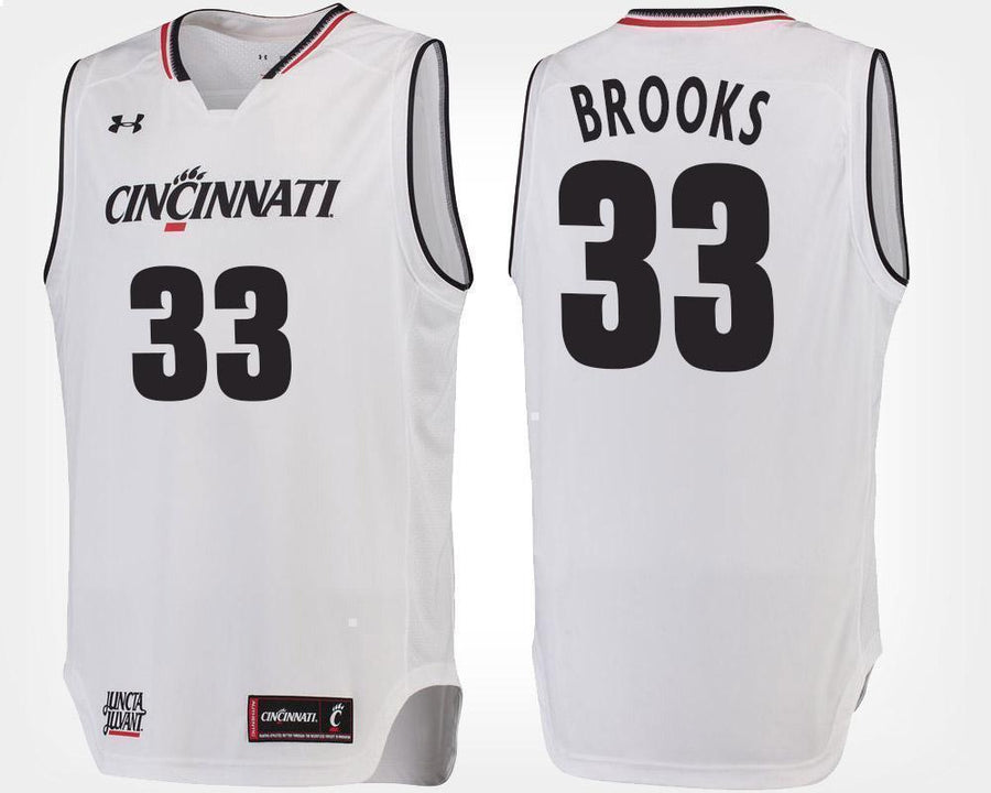 Nysier Brooks Cincinnati Bearcats Basketball Jersey-White