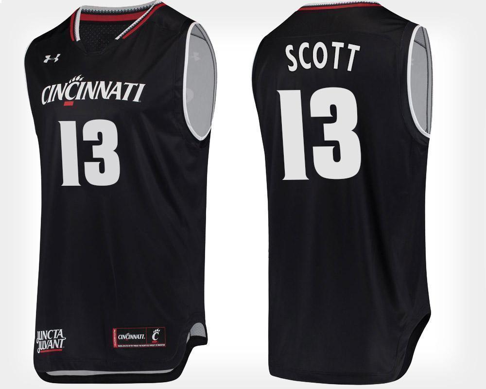 Tre Scott Cincinnati Bearcats Basketball Jersey-Black