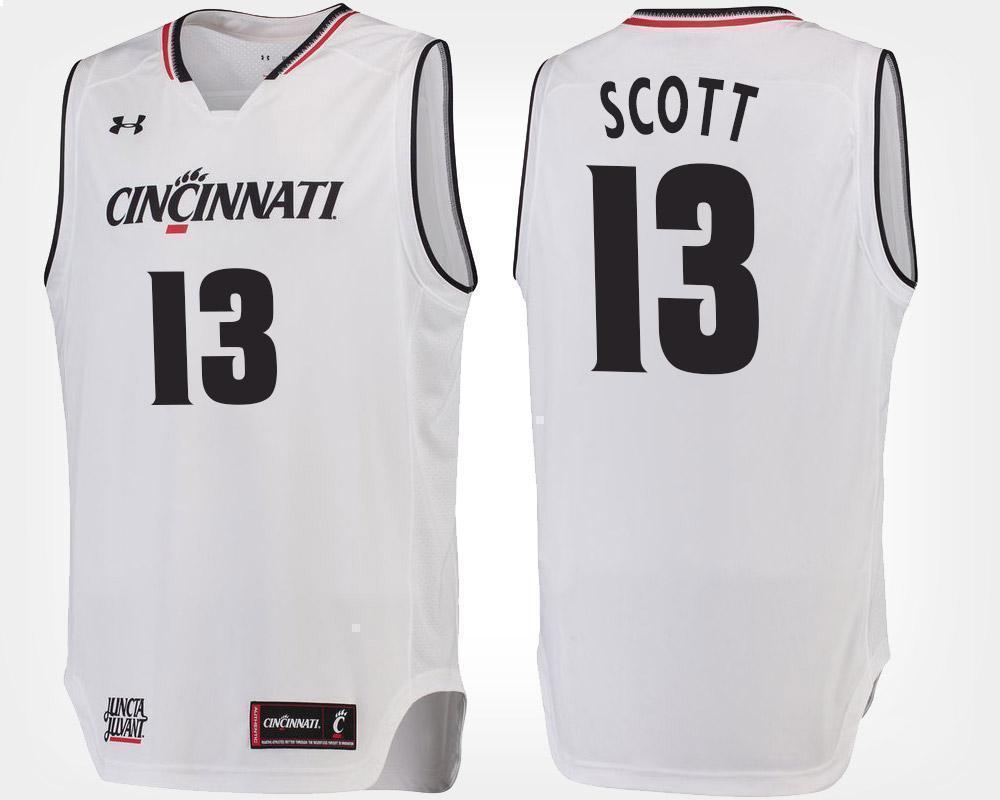 Tre Scott Cincinnati Bearcats Basketball Jersey-White