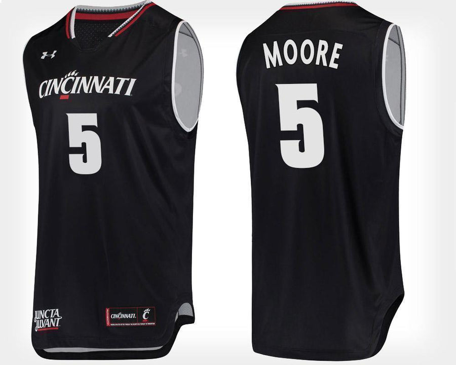 Trevor Moore Cincinnati Bearcats Basketball Jersey-Black