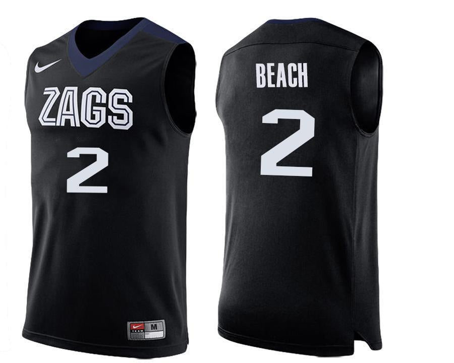Jack Beach Gonzaga Bulldogs Basketball Jersey - Black