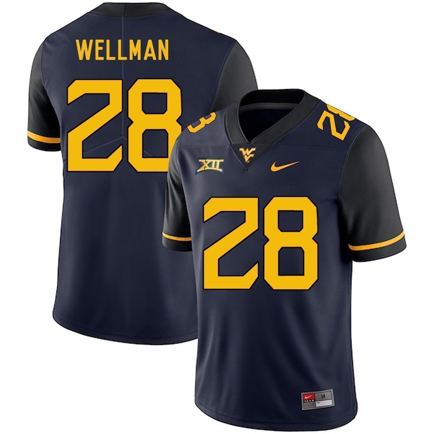 Elijah Wellman West Virginia Mountaineers Football Jersey - Navy