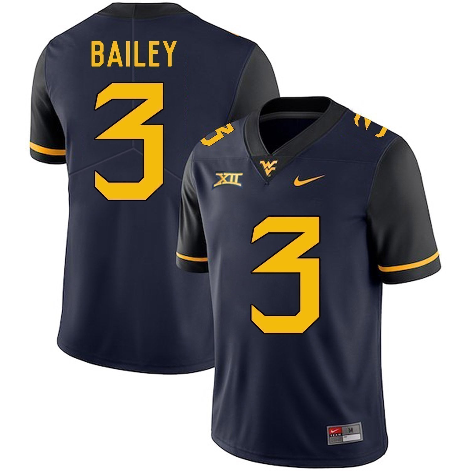 Stedman Bailey West Virginia Mountaineers Football Jersey - Navy