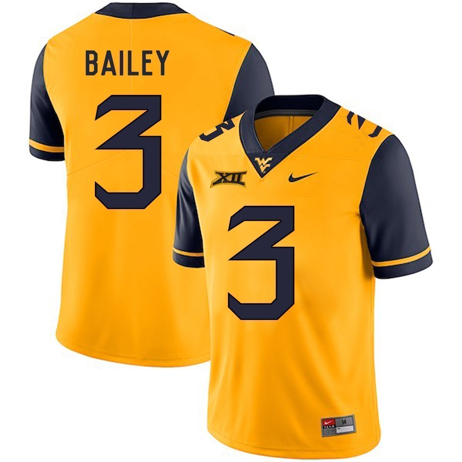 Stedman Bailey West Virginia Mountaineers Football Jersey - Yellow