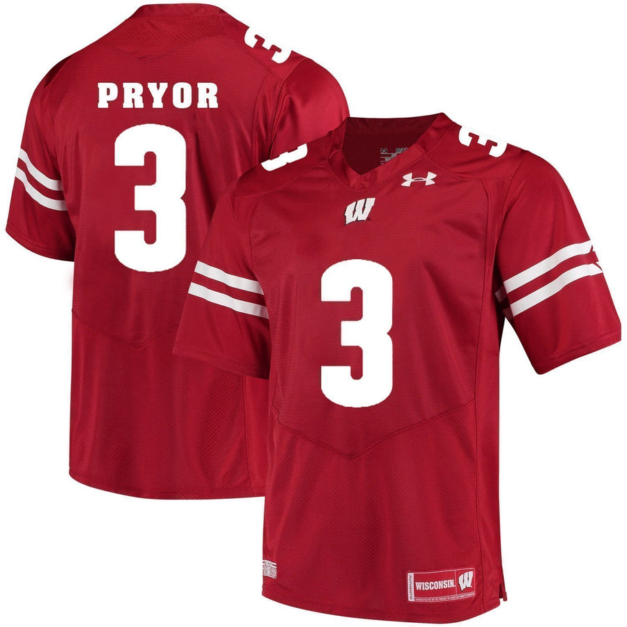 Kendric Pryor Wisconsin Badgers Football Jersey Red