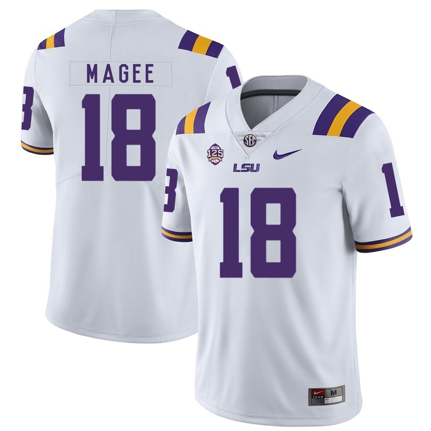 Terrence Magee LSU Tigers Football Jersey - White