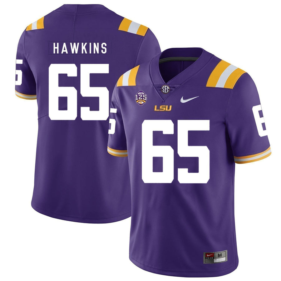 Jerald Hawkins LSU Tigers Football Jersey - Purple