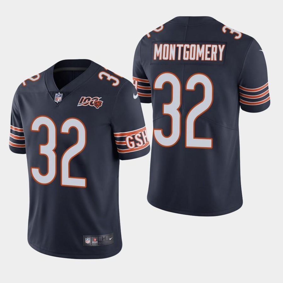 David Montgomery Chicago Bears 100th Season Game Jersey - Navy