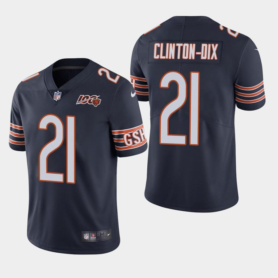 Ha Ha Clinton-Dix Chicago Bears 100th Season Game Jersey - Navy