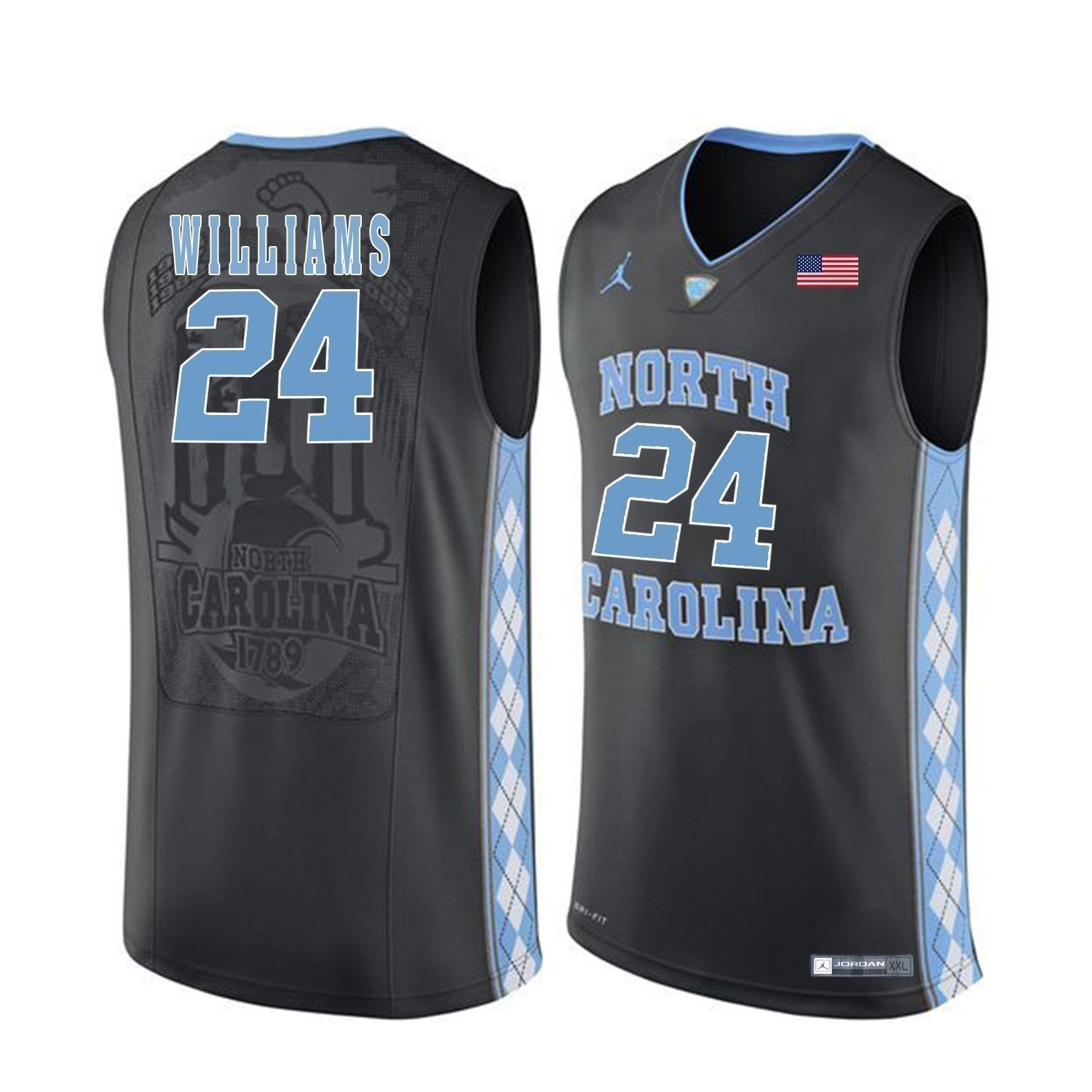 Kenny Williams North Carolina Basketball Jersey-Black