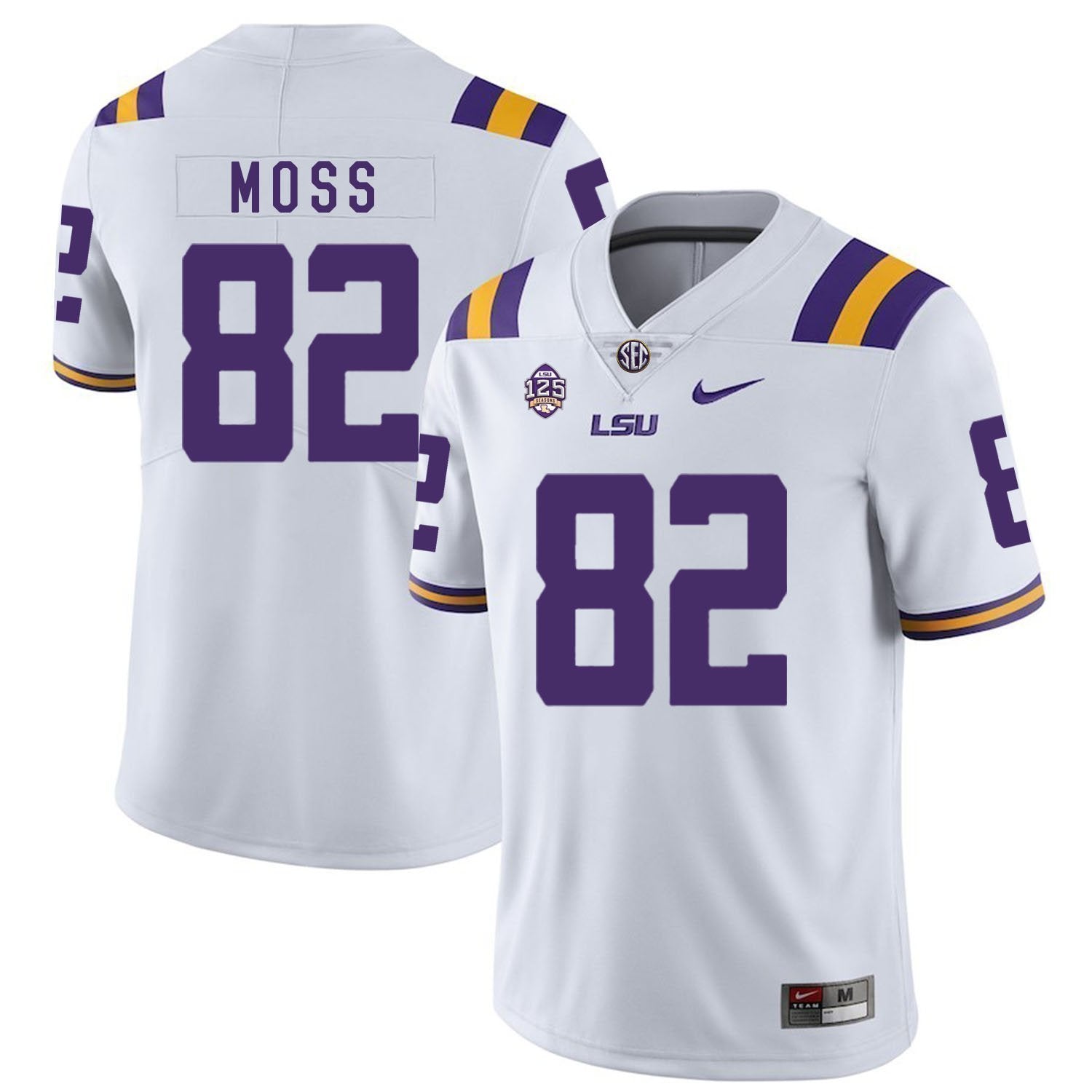 Thaddeus Moss LSU Tigers Football Jersey - White