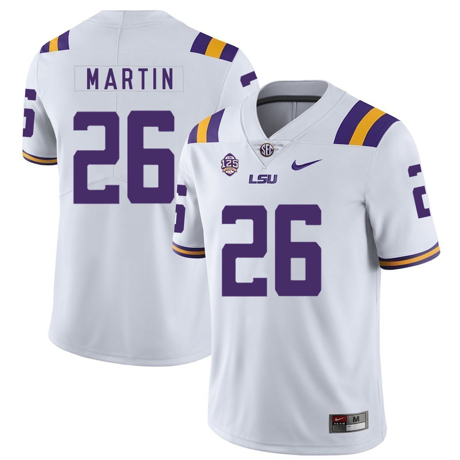 Ronald Martin LSU Tigers Football Jersey - White