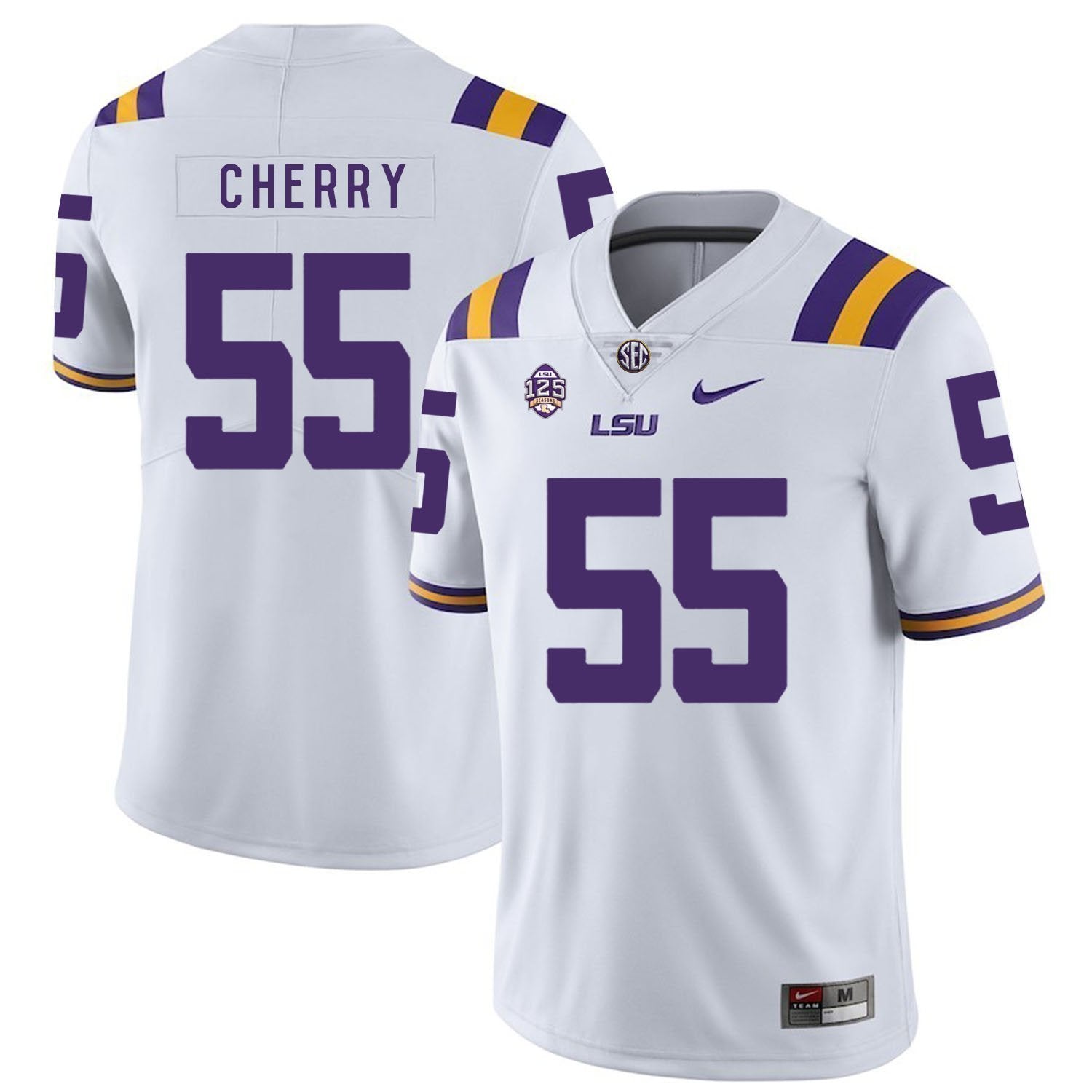 Jarell Cherry LSU Tigers Football Jersey - White