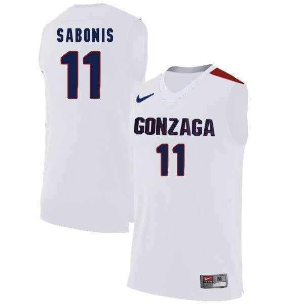 Domantas Sabonis Gonzaga Bulldogs Basketball Jersey-White