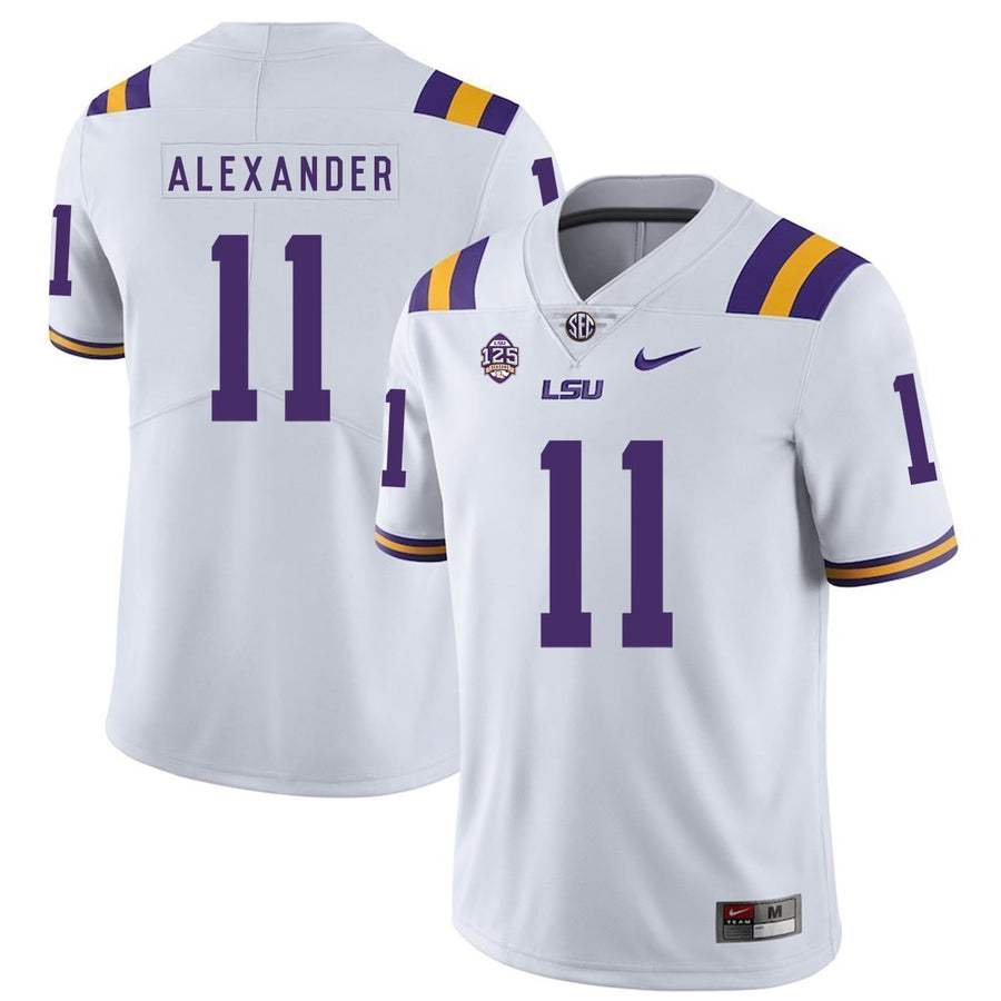 Terrence Alexander LSU Tigers Football Jersey - White