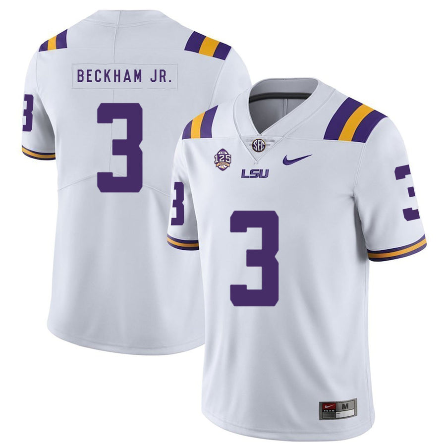 Odell Beckham Jr LSU Tigers Football Jersey - White