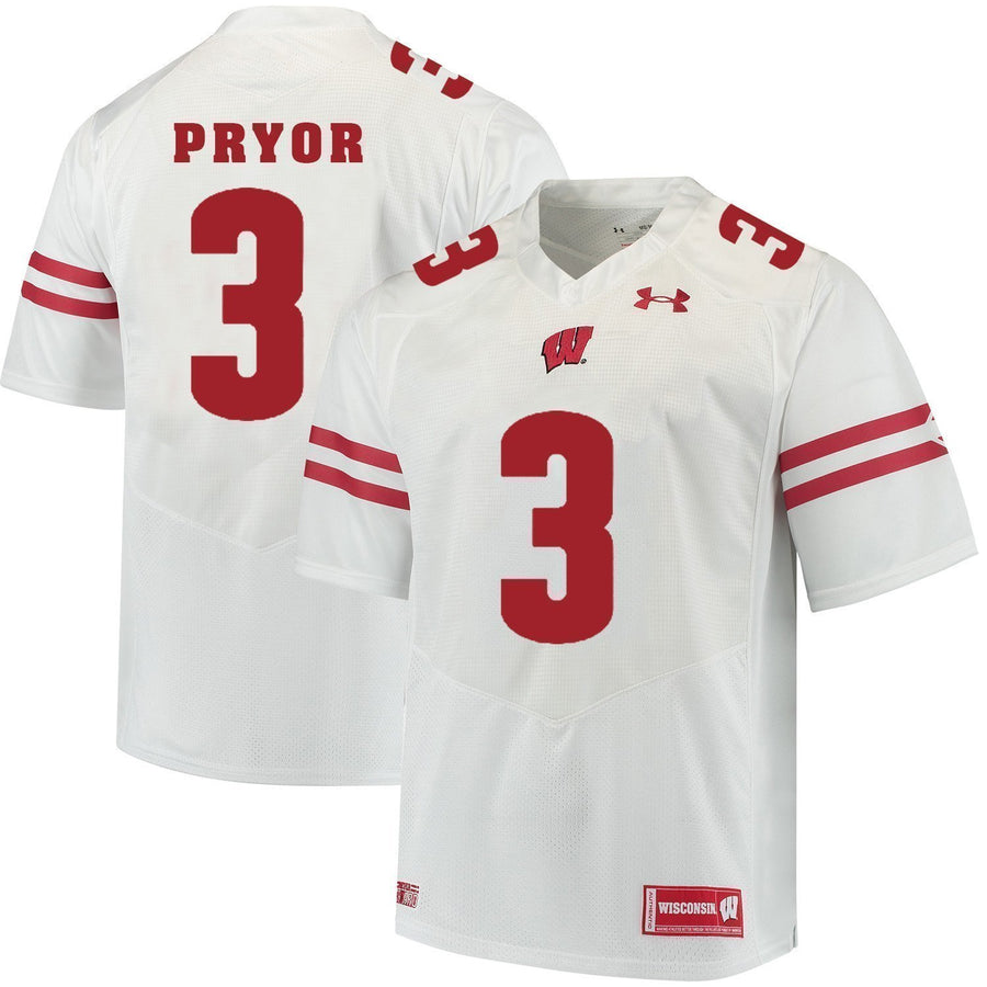 Kendric Pryor Wisconsin Badgers Football Jersey White