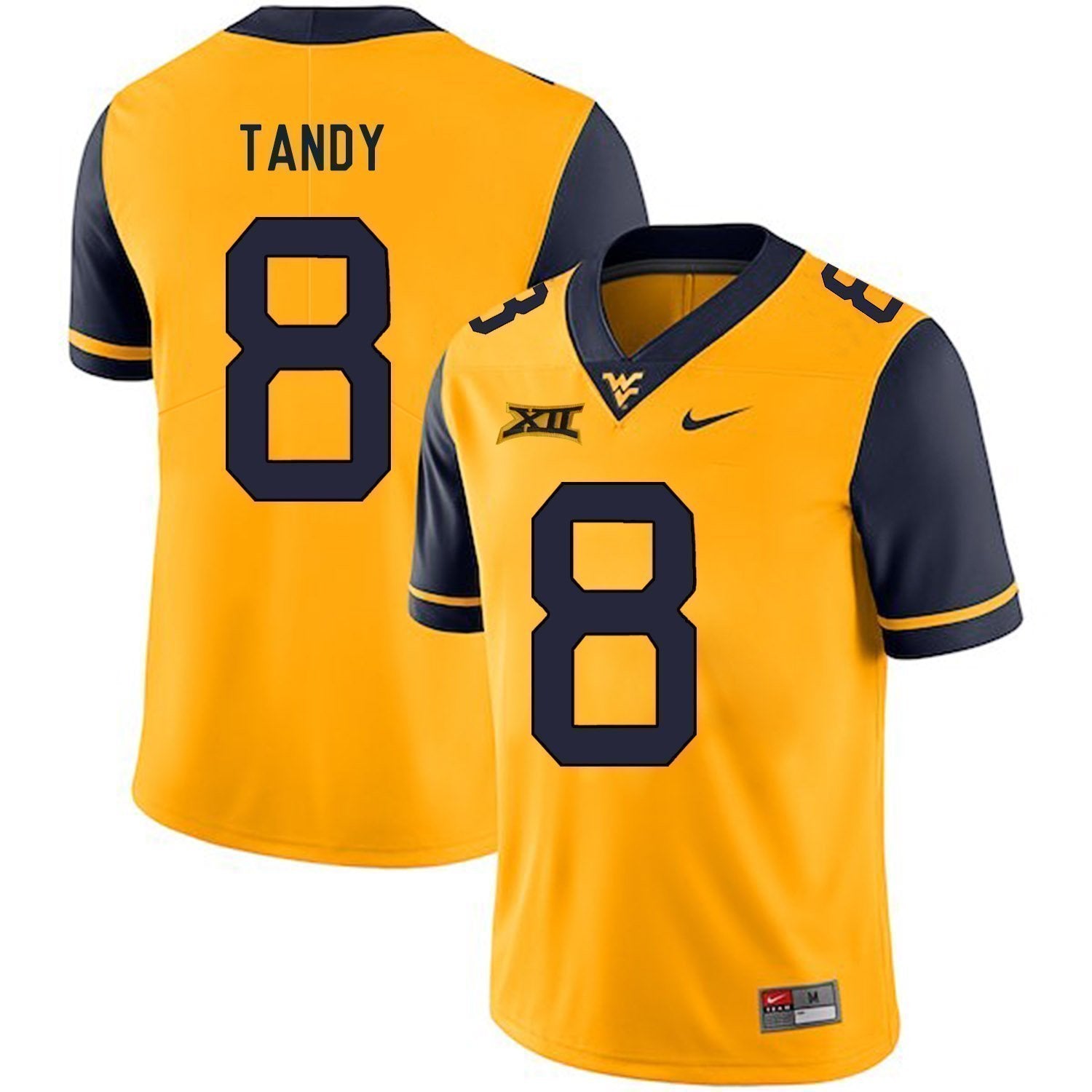Keith Tandy West Virginia Mountaineers Football Jersey - Yellow