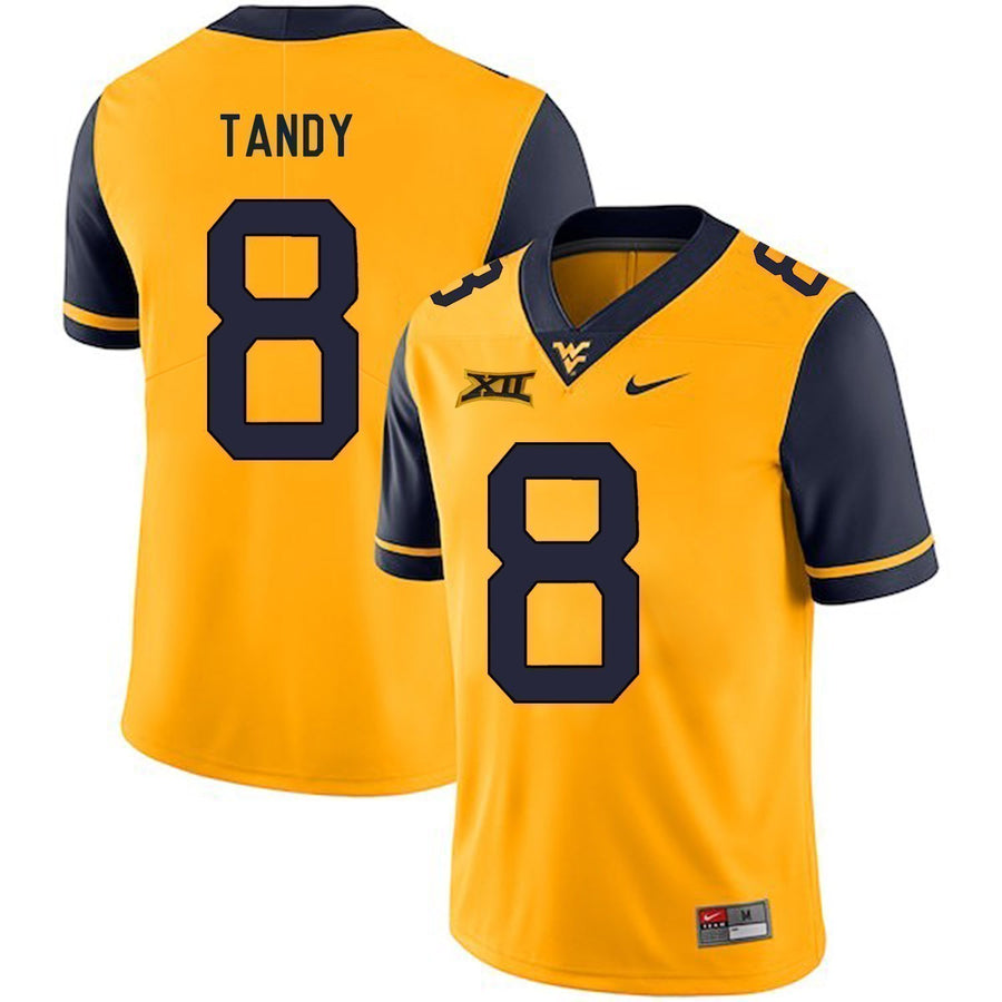 Keith Tandy West Virginia Mountaineers Football Jersey - Yellow