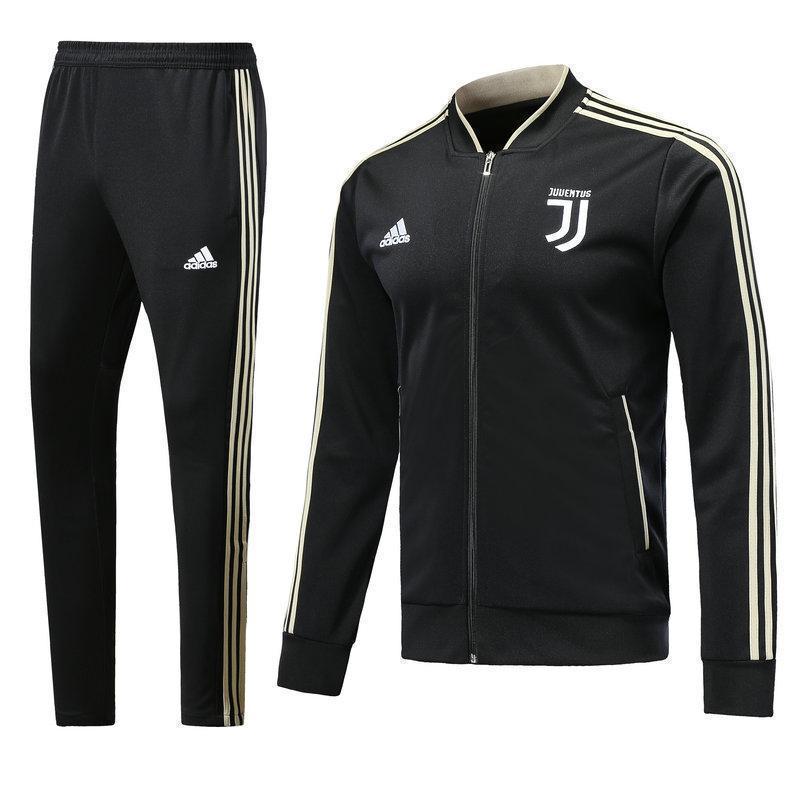 Juventus Black Tracksuit Training Jackets and Pants 2018/19