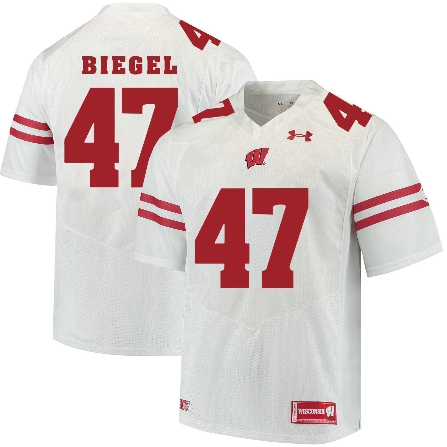 Vince Biegel Wisconsin Badgers Football Jersey White