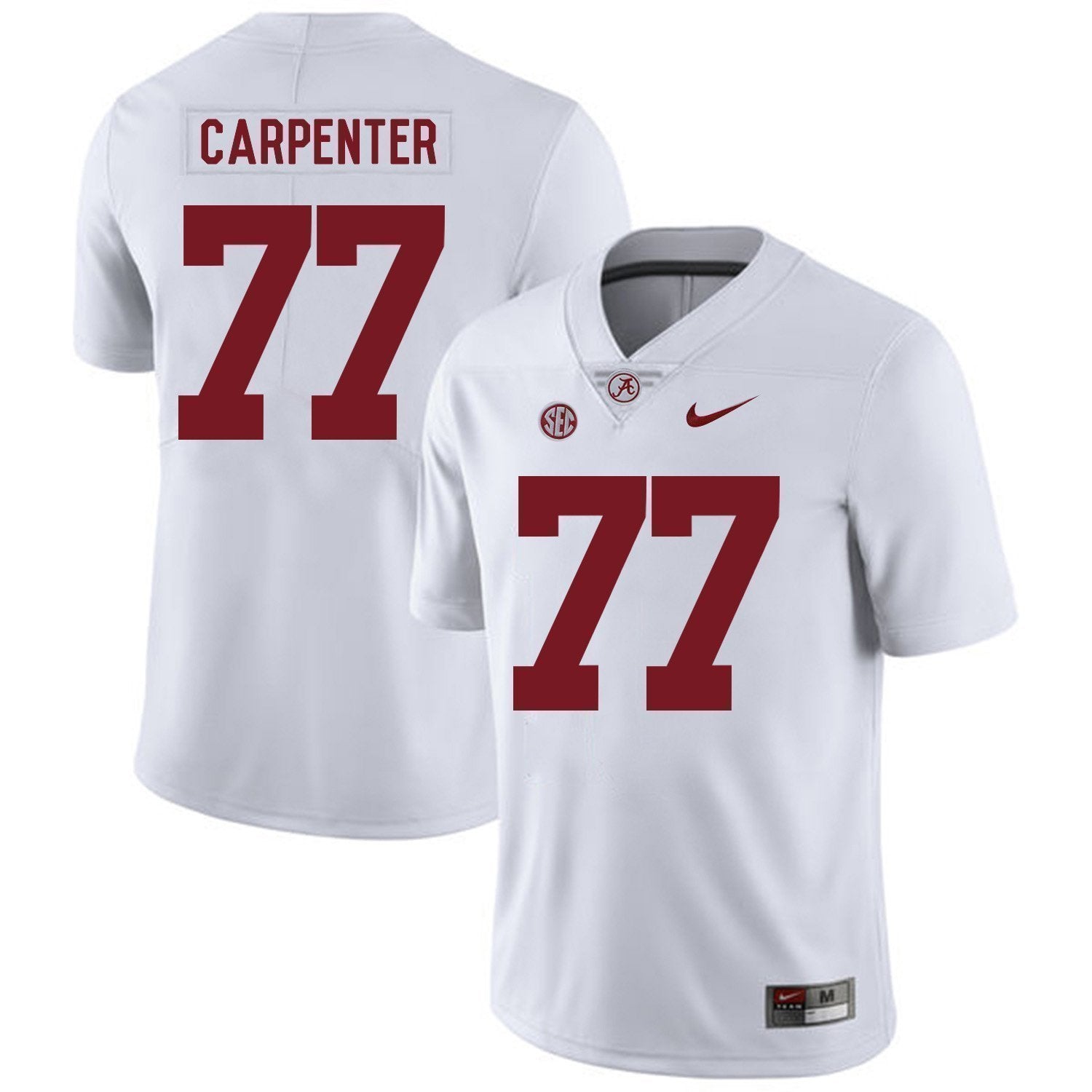 James Carpenter Alabama Crimson Tide Football Jersey-White