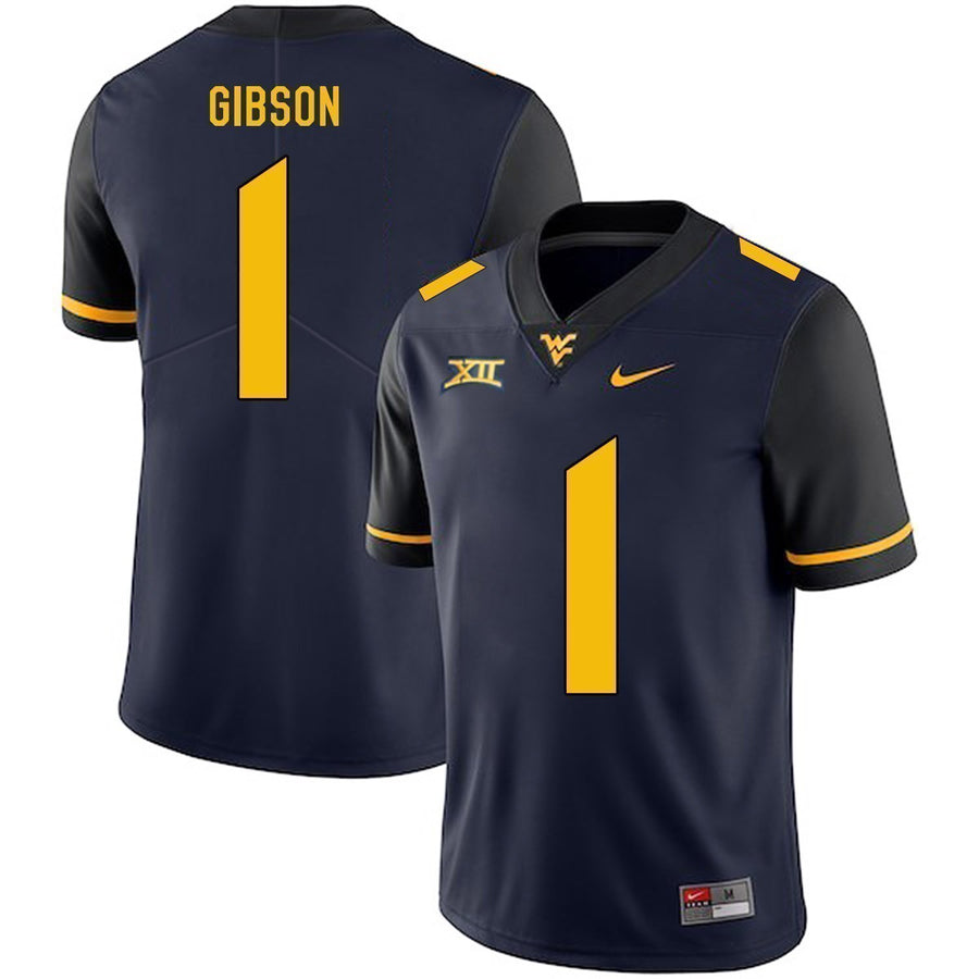 Shelton Gibson West Virginia Mountaineers Football Jersey - Navy