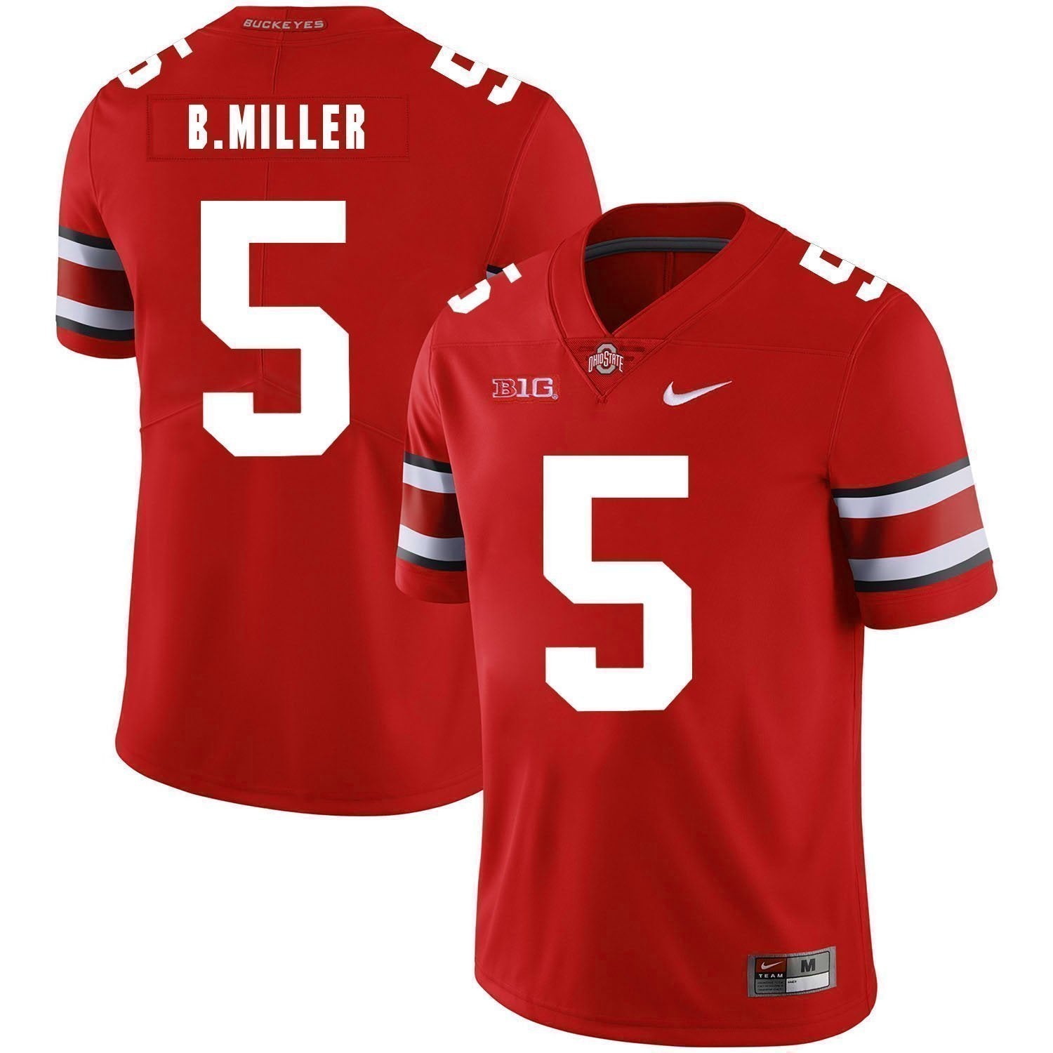Braxton Miller #5 Ohio State Buckeyes Football Jersey - Red
