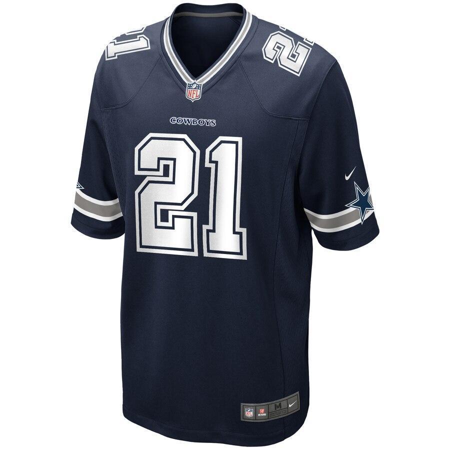 Dallas Cowboys Ezekiel Elliott 21 White Game Jersey
