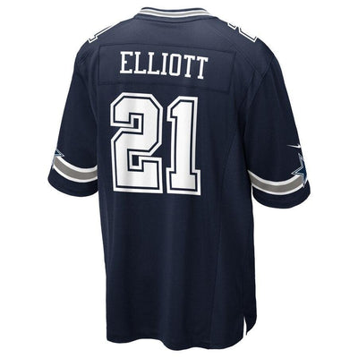 Dallas Cowboys Ezekiel Elliott 21 White Game Jersey