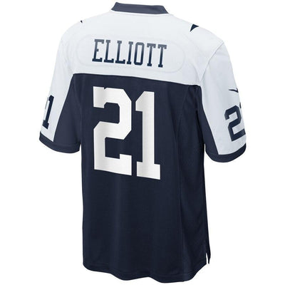 Dallas Cowboys Ezekiel Elliott 21 Navy Alternate Game Jersey