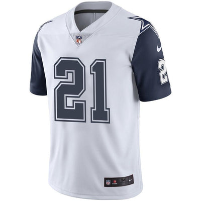 Ezekiel Elliott 21 Dallas Cowboys White Vapor Untouchable Color Rush Limited Player Jersey