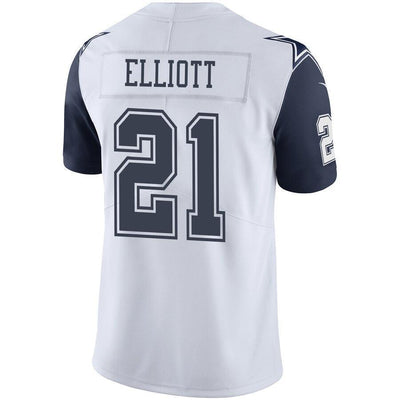 Ezekiel Elliott 21 Dallas Cowboys White Vapor Untouchable Color Rush Limited Player Jersey