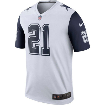 Ezekiel Elliott Dallas Cowboys Women's White Color Rush Legend Jersey