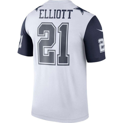 Ezekiel Elliott Dallas Cowboys Women's White Color Rush Legend Jersey