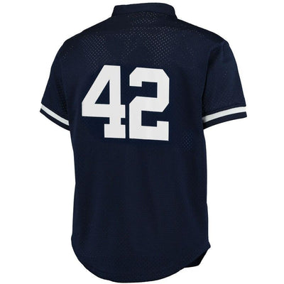 Men's New York Yankees Mariano Rivera Mitchell & Ness Navy Cooperstown Mesh Batting Practice Jersey