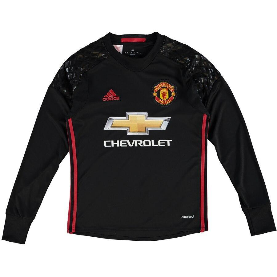 Manchester United adidas Youth 2016/17 Goalkeeper Shirt - Black
