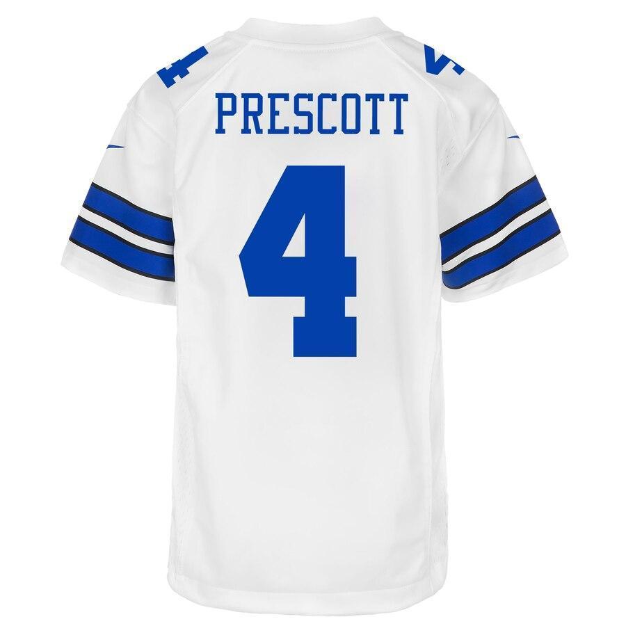 Dak Prescott 4 Dallas Cowboys Youth Game Jersey