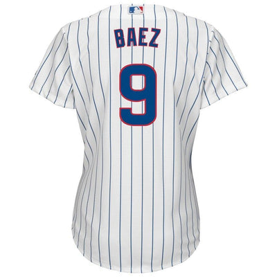 Women's Chicago Cubs Javier Baez Majestic White Cool Base Player Jersey