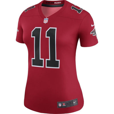 Julio Jones 11 Atlanta Falcons Women's Red Color Rush Legend Jersey