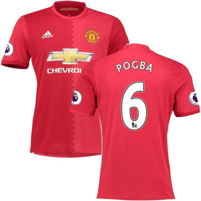 Paul Pogba Manchester United adidas 2016/17 Home Replica Player Jersey - Red
