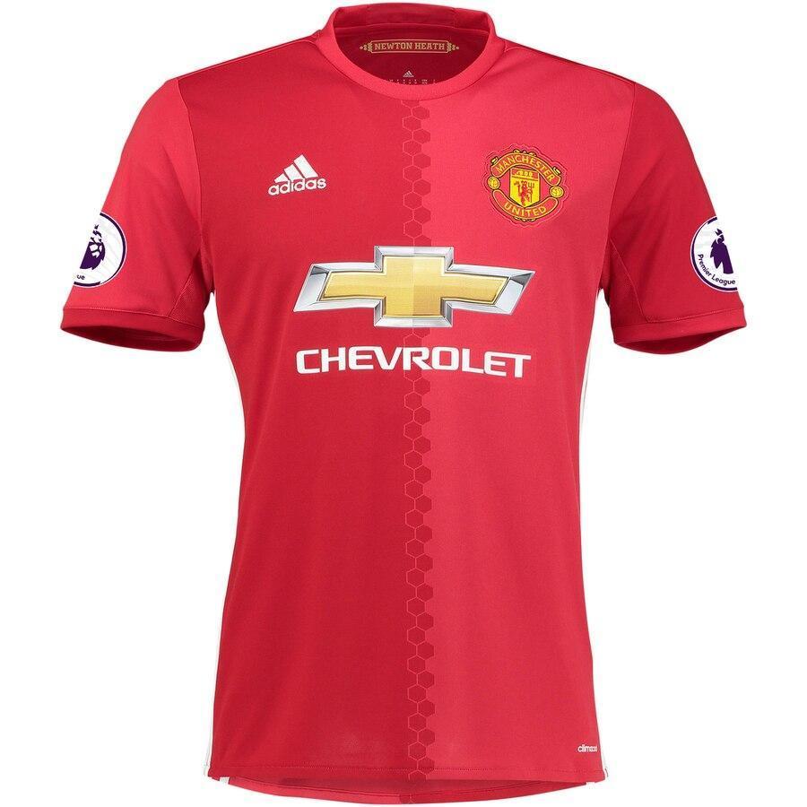 Paul Pogba Manchester United adidas 2016/17 Home Replica Player Jersey - Red