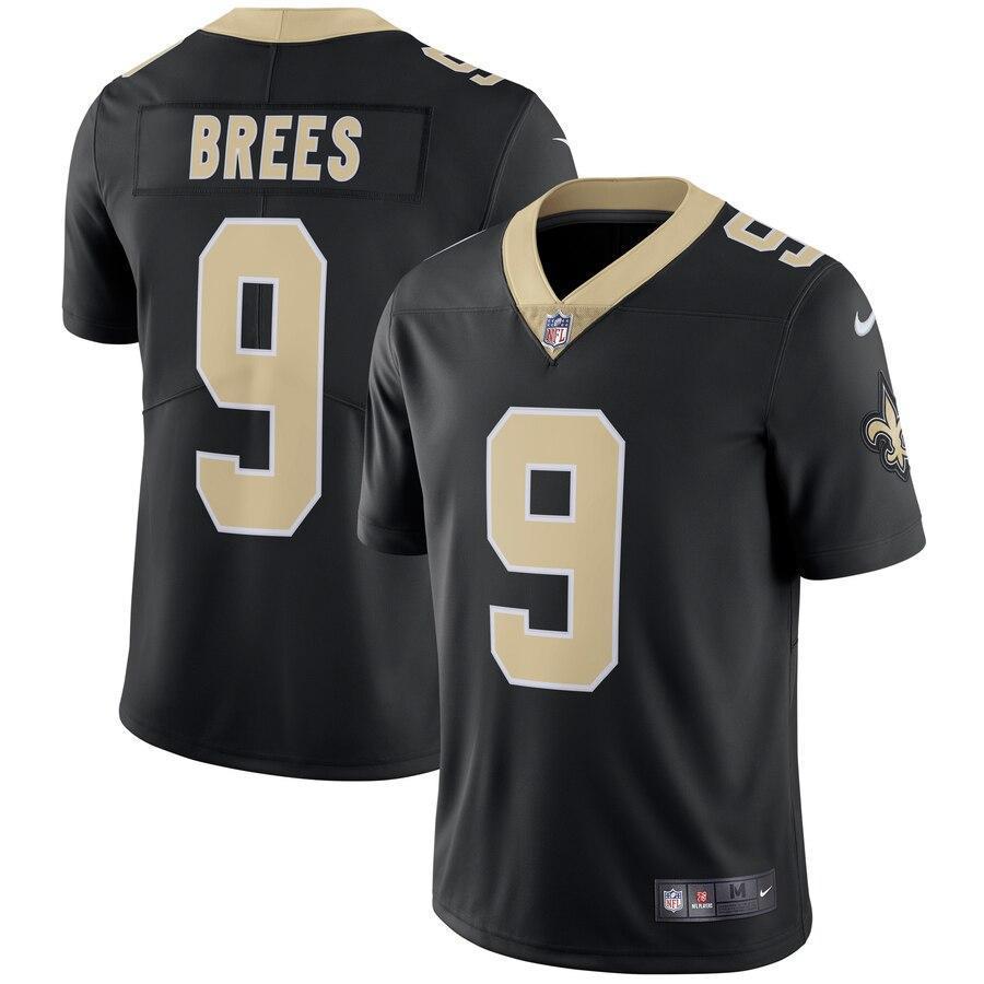 Drew Brees 9 New Orleans Saints Black Vapor Untouchable Limited Player Jersey