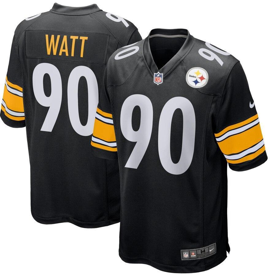 T.J. Watt 90 Pittsburgh Steelers Black Game Jersey