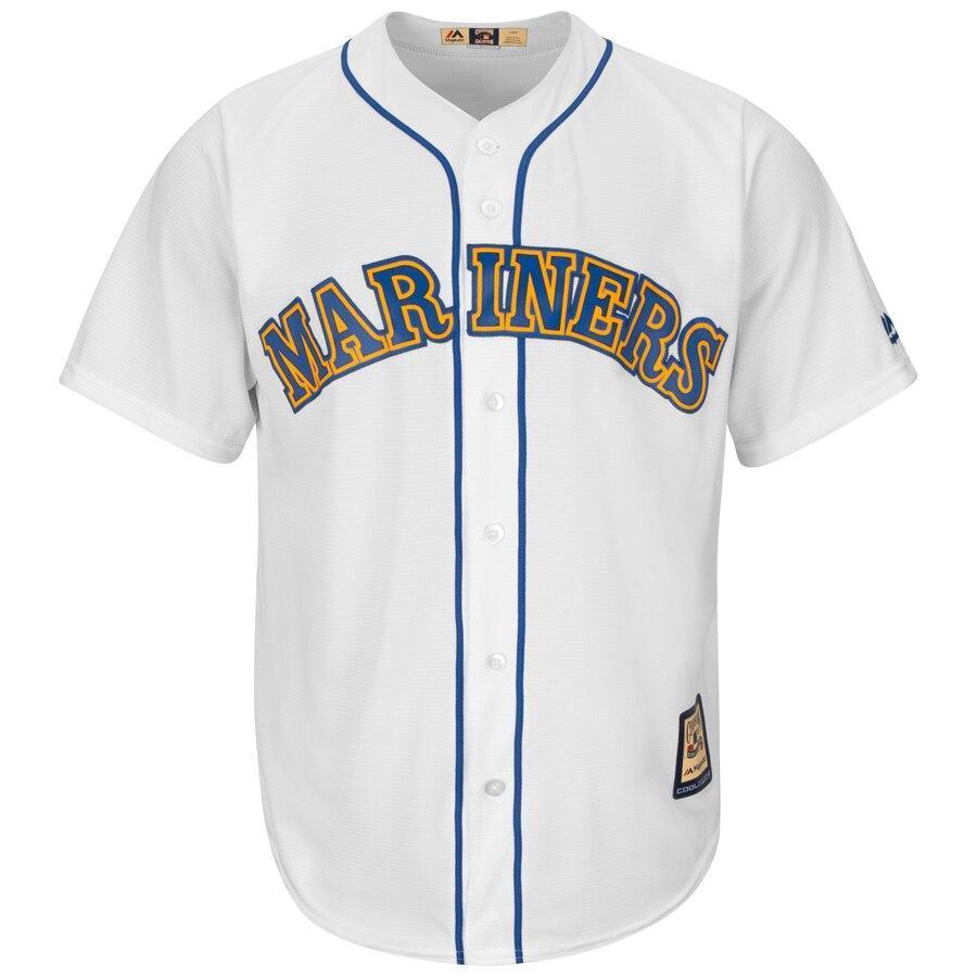 Men's Seattle Mariners Edgar Martinez Majestic White Cooperstown Collection Cool Base Player Jersey