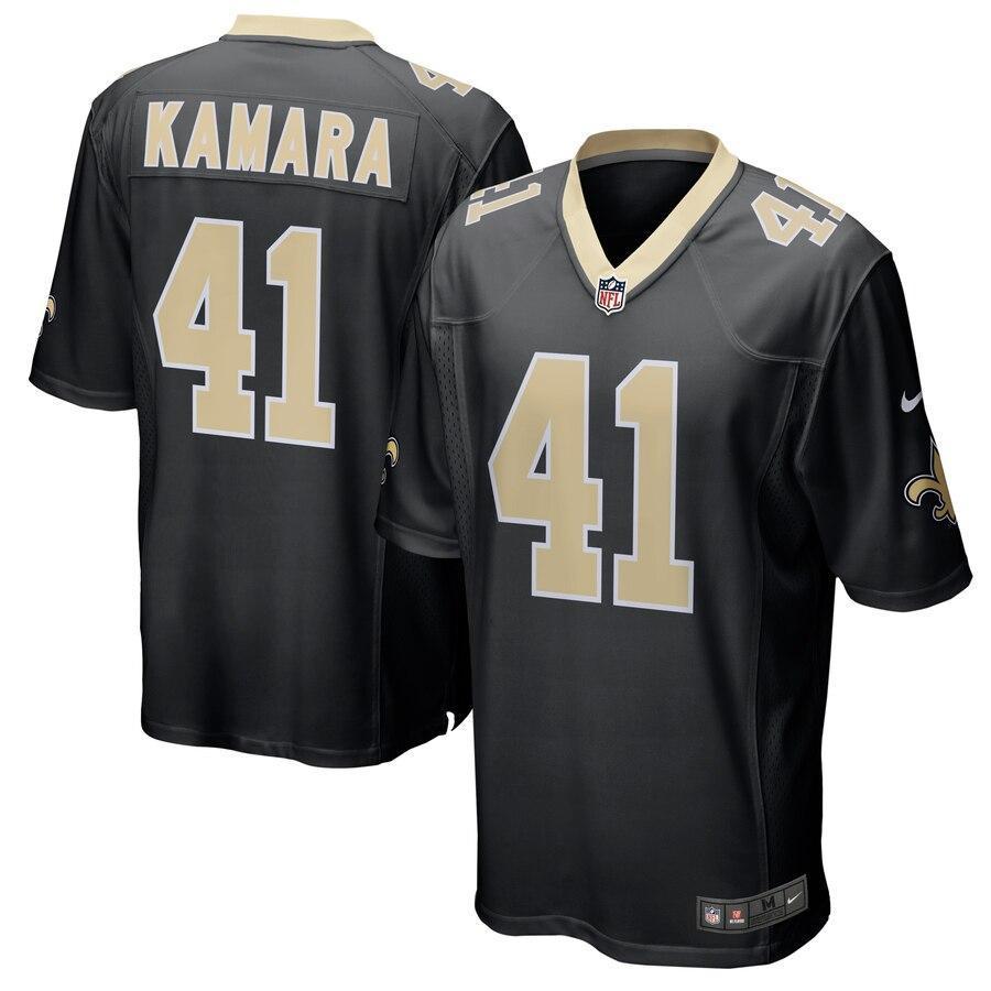 Alvin Kamara 41 New Orleans Saints Black Game Jersey
