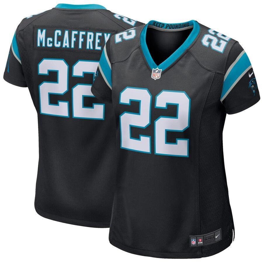 Christian McCaffrey 22 Carolina Panthers Women's Black Game Jersey