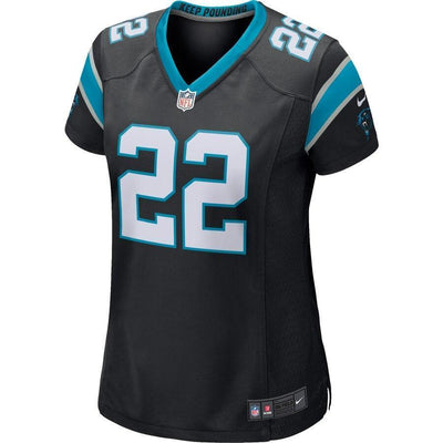 Christian McCaffrey 22 Carolina Panthers Women's Black Game Jersey